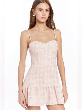 Amanda Uprichard Champagne Skort Romper in Pennington Tweed